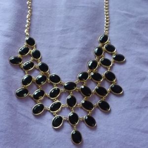 Chunky Black and Gold Necklace